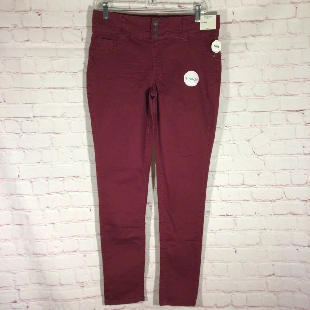 Arizona Jean Company Skinny Stretch Plus Size Pants - Size 16 1/2